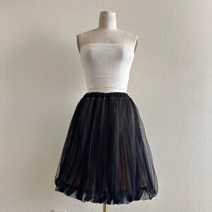 handmade black tan tulle bubble skirt